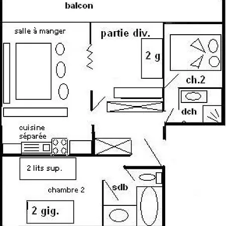 L'everest - 3/4 Pieces 8 Pers - L'everest 124ev- Plagne Centre Mae-1594